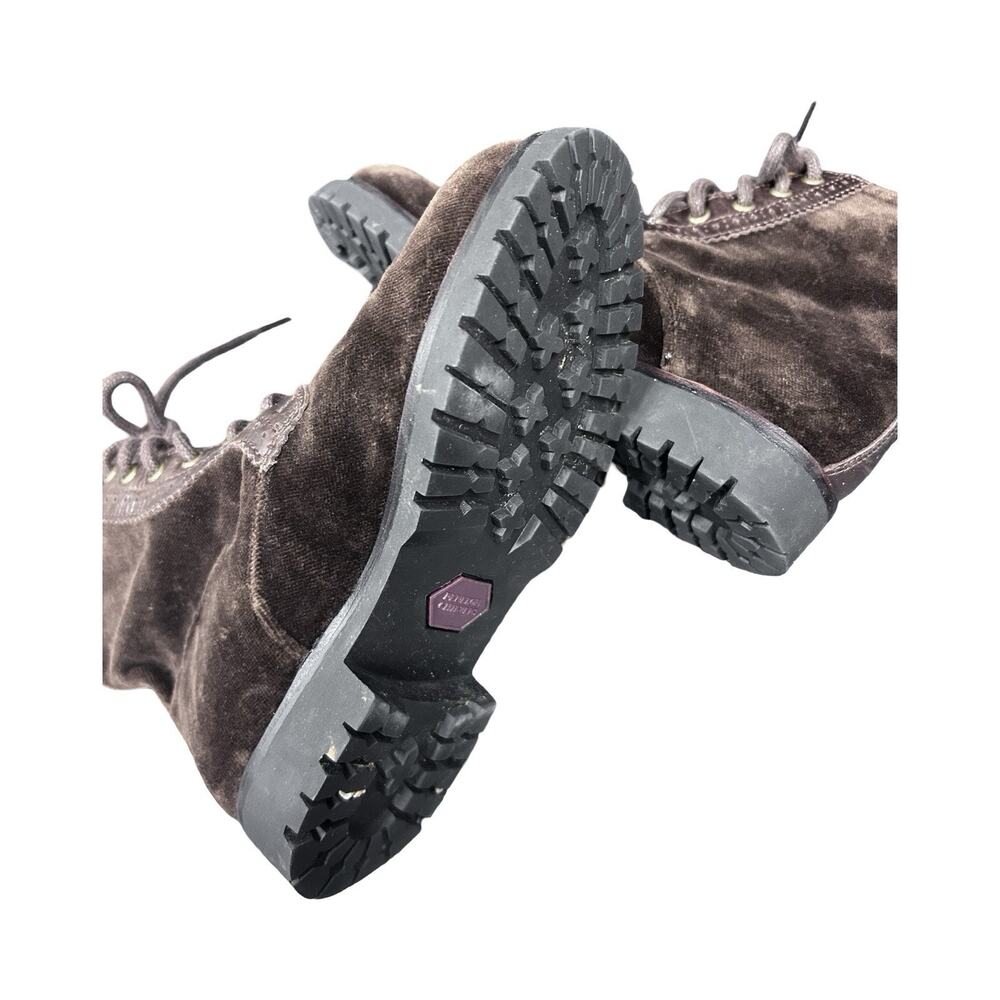 PENELOPE CHILVERS Rodriguez Velvet Boots Lace-Up Brown EU 37 US 6 - Picture 3 of 7